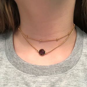 Purple and gold choker